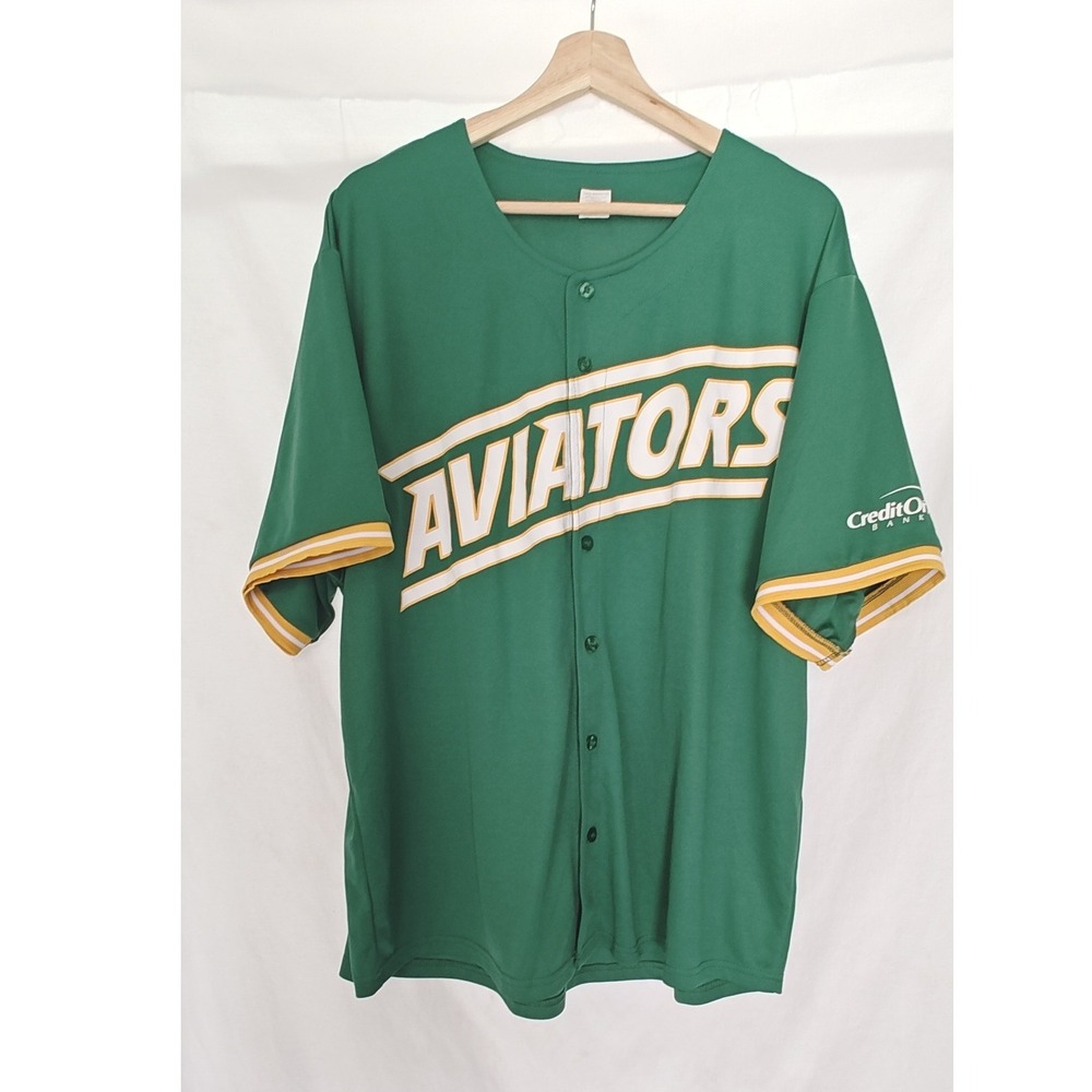 Las Vegas Aviators x Oakland A's milb MLB Baseball Jersey Promo Mens XL Green - Picture 2 of 8